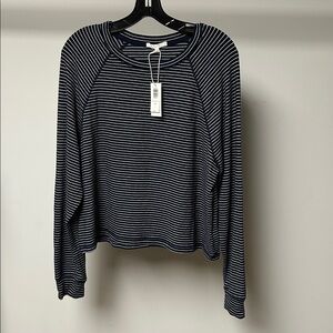 Z supply staying in stripe long sleeve top eclipse